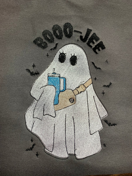 Boo-Jee Crew Neck Embroidered Sweatshirt