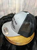 Hard to Find Man Trucker Hat – Grey & Black Mesh Adjustable Cap