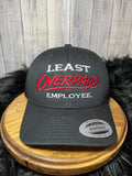Black Mesh Back Hat — Least Overpaid Employee