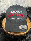 Black Mesh Back Hat — Least Overpaid Employee