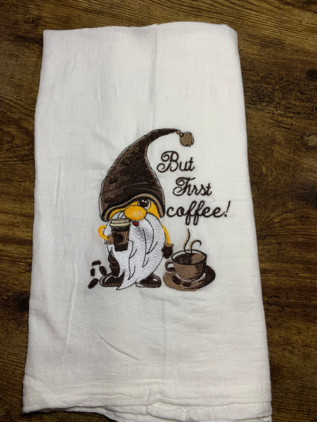 Gnome Coffee First Dish Towel