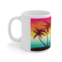 Tropical Ceramic Coffee Cups, 11oz, 15oz