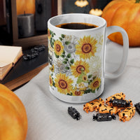 Mama Sunflower Ceramic Coffee Cups, 11oz, 15oz