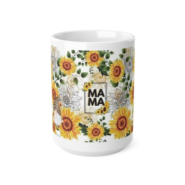 Mama Sunflower Ceramic Coffee Cups, 11oz, 15oz