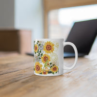 Mama Sunflower Ceramic Coffee Cups, 11oz, 15oz