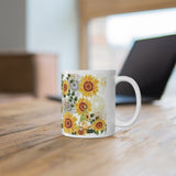 Mama Sunflower Ceramic Coffee Cups, 11oz, 15oz