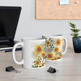 Mama Sunflower Ceramic Coffee Cups, 11oz, 15oz