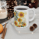 Mama Sunflower Ceramic Coffee Cups, 11oz, 15oz