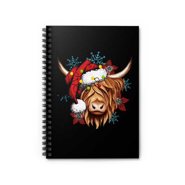 Christmas Highland Spiral Notebook - Ruled Line