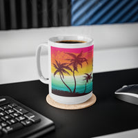 Tropical Ceramic Coffee Cups, 11oz, 15oz