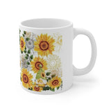 Mama Sunflower Ceramic Coffee Cups, 11oz, 15oz