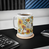 Mama Sunflower Ceramic Coffee Cups, 11oz, 15oz