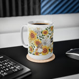 Mama Sunflower Ceramic Coffee Cups, 11oz, 15oz