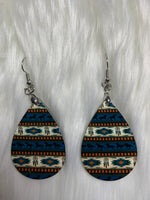 Blue Western Earrings