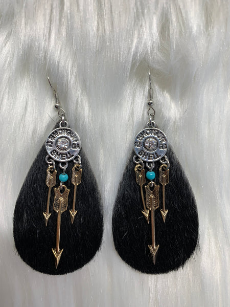 Shoot for the Stars Leather Earrings