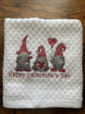 Gnome Valentine's Day Dish Towel