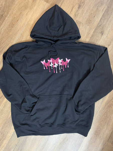 Butterfly Embroidered Hoodie