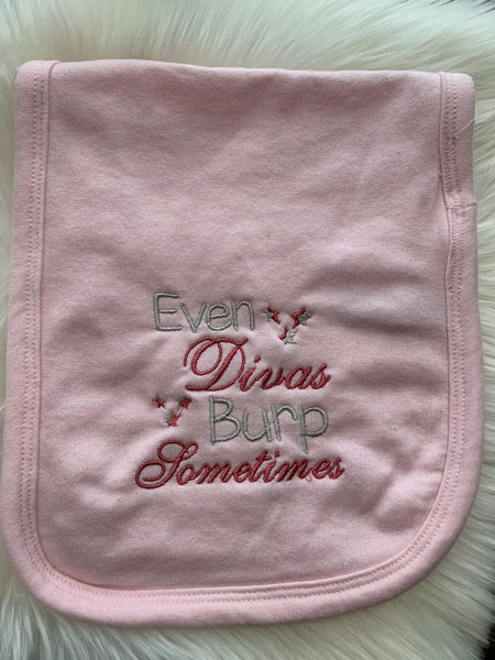 Diva Burp Cloth - Embroidery