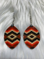 Red Aztec Earrings