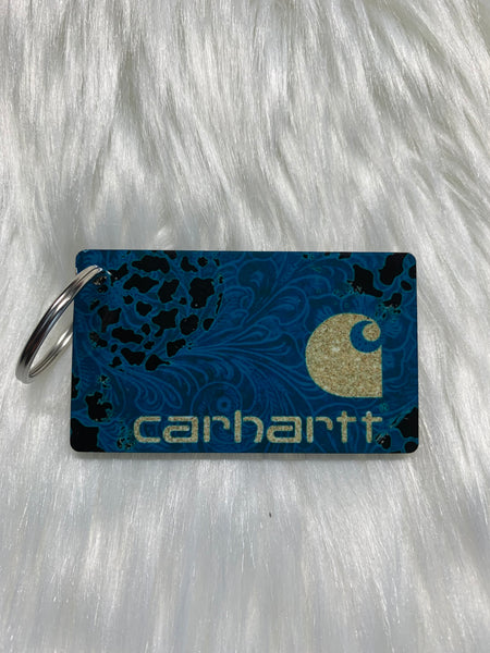 Blue Print with logo Keychain