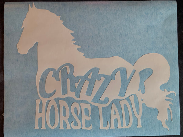 Crazy Horse Lady Decal