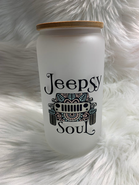 Jeepsy Soul Frosted Glass Tumbler