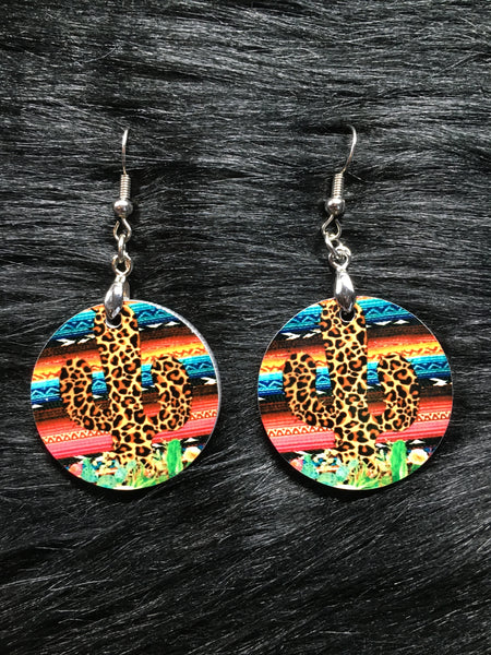 Serape & Cactus Earrings