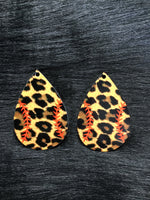 Cheetah Baseball Earrings