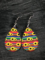 Sunflower & Serape Earrings