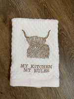 Highland Cow Kitchen Towel