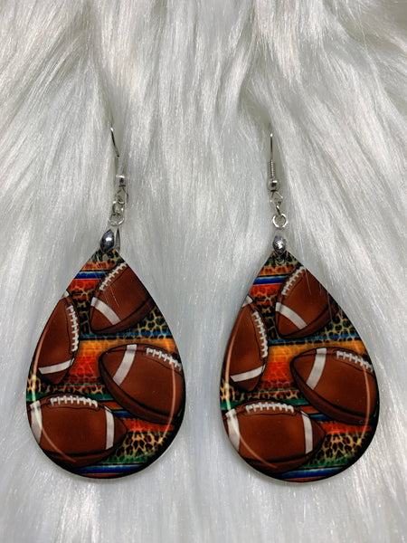 Football & Serape Earrings