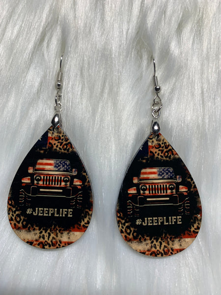 American Jeep Life Earrings