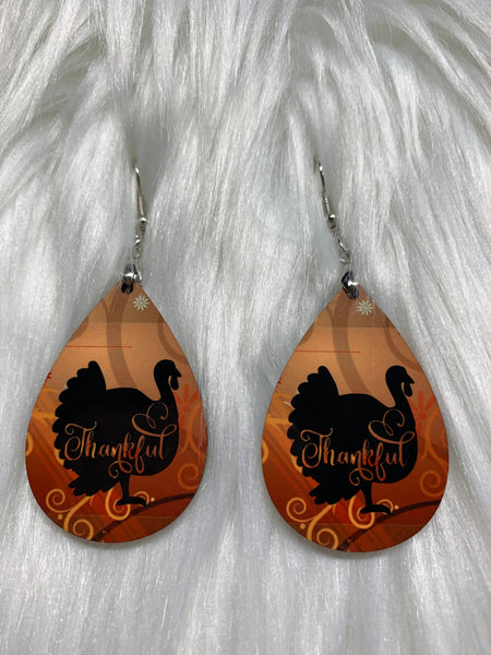 Thankful Turkey Earrings