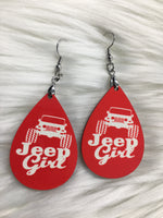 Red Jeep Girl Earrings