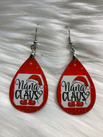 Nana Claus Earrings - Red