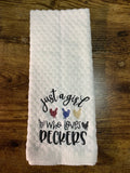 Chicken Embroidered Kitchen Towel