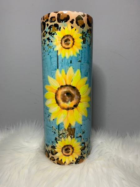 Leopard & Sunflowers 20oz Tumbler