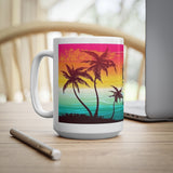 Tropical Ceramic Coffee Cups, 11oz, 15oz